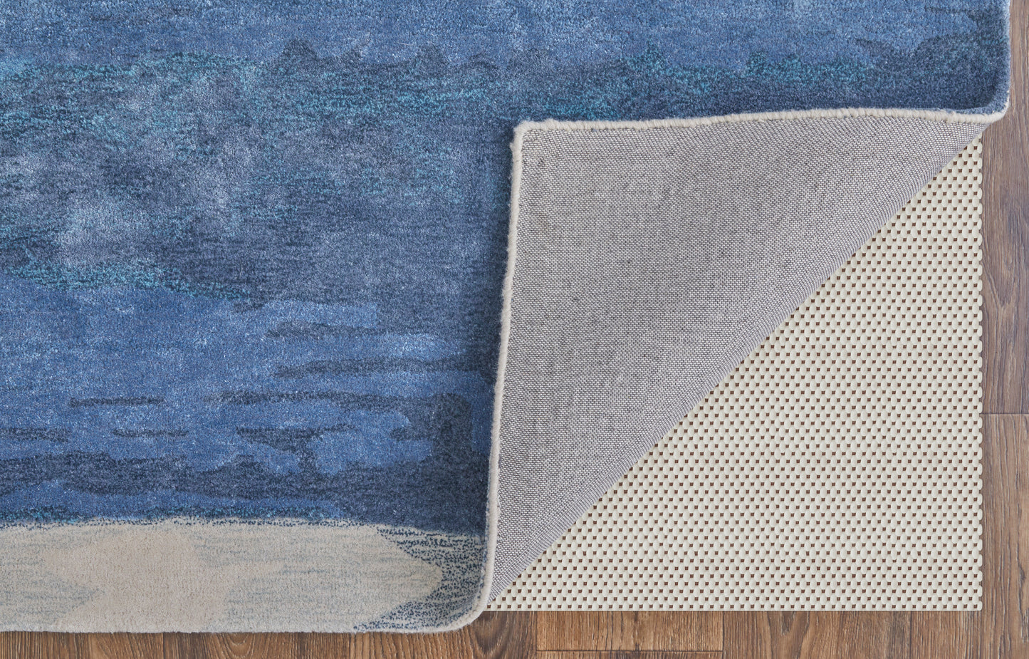 Anya Transitional Abstract, Blue/Ivory