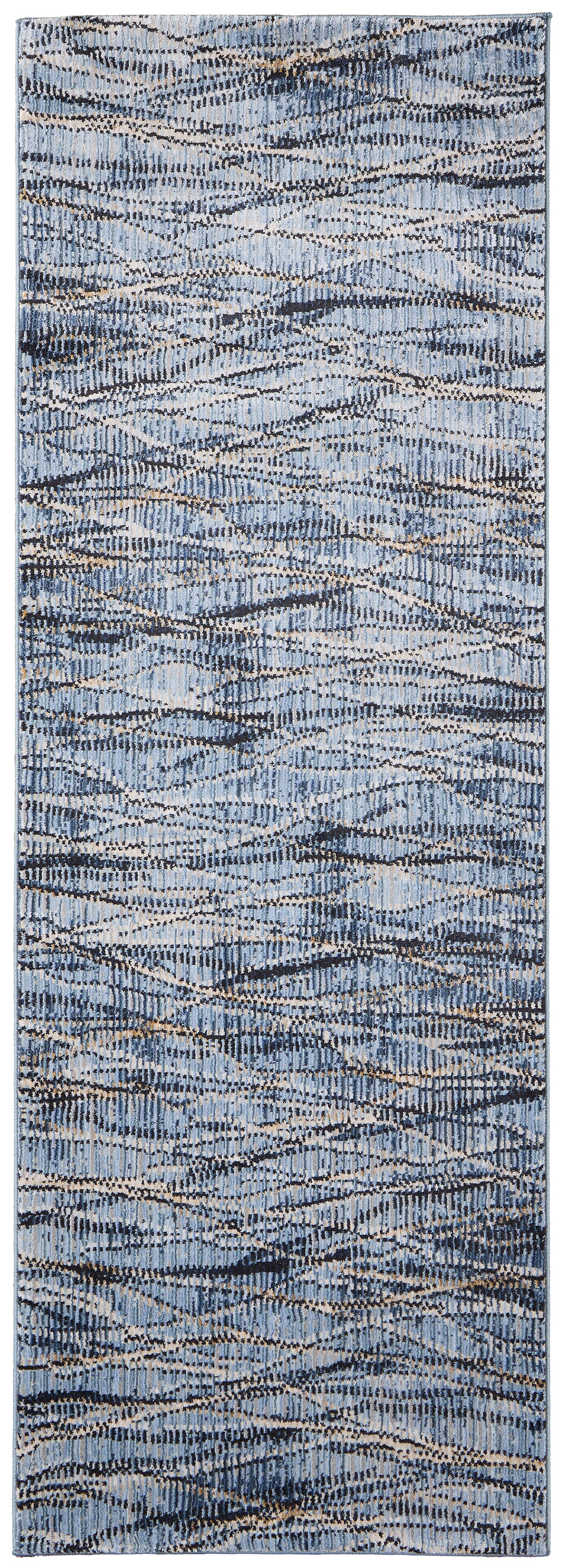 Sonora Modern Abstract, Blue/Ivory/Tan