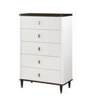 Switch Carena - 5 Piece Bedroom Set (Eastern King Dresser Chest Mirror Nightstand) - Brown / Light Gray / White 2 image