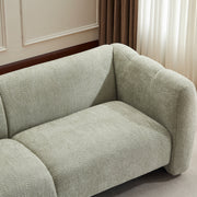 Tonson 83' 3-Seater Boucle Sofa,Wave Design, Living Rooms,Bedrooms,Apartment Office,Light Green