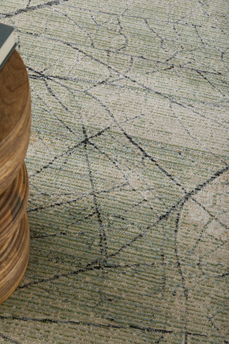 Sonora Modern Abstract, Green/Tan/Ivory