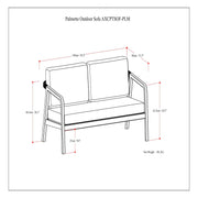 Palmetto - Outdoor Sofa - Stone Gray