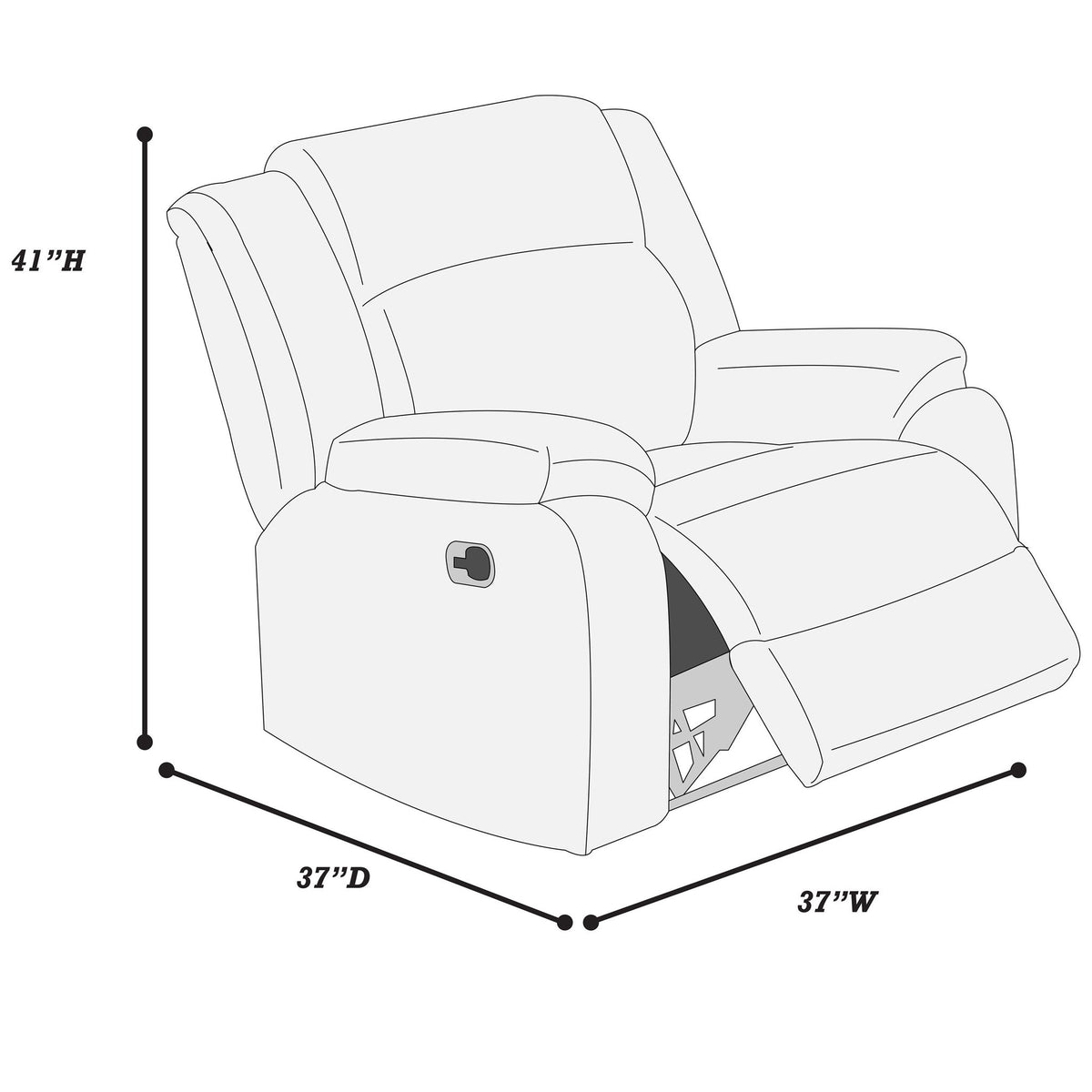 Modern Living Room Set With Pillow Arms
