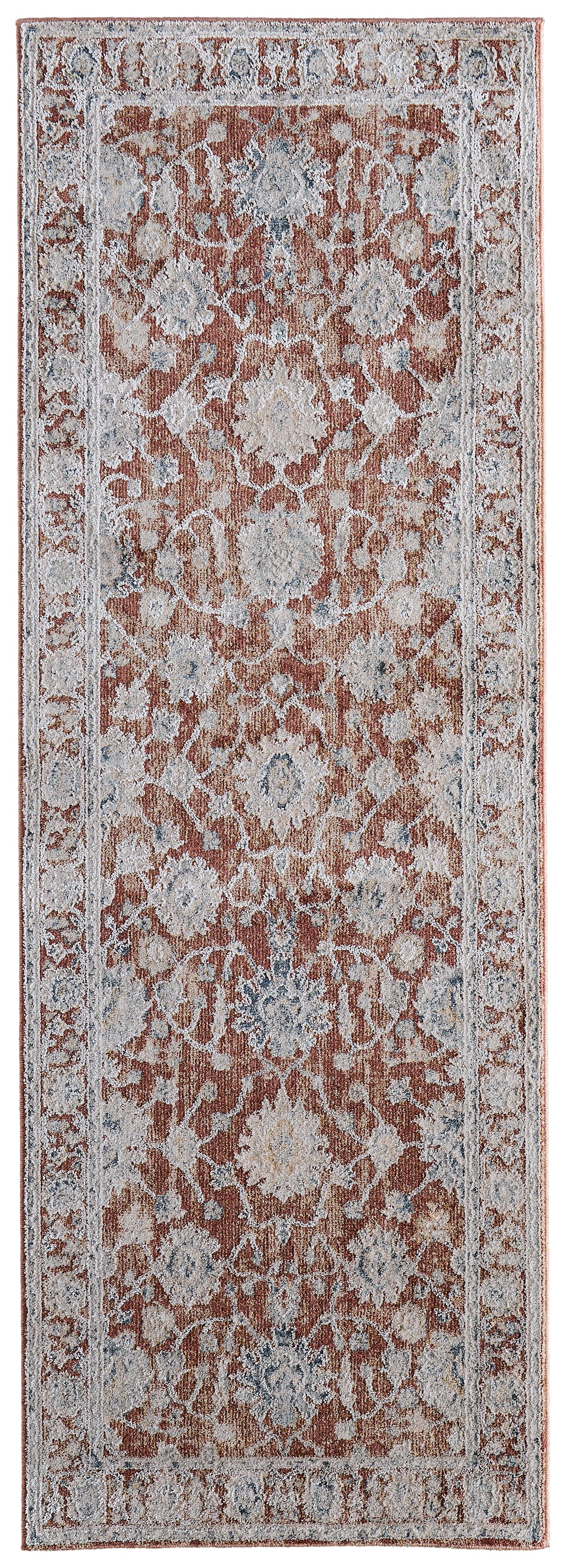 Pasha Transitional Floral & Botanical, Red/Ivory/Blue