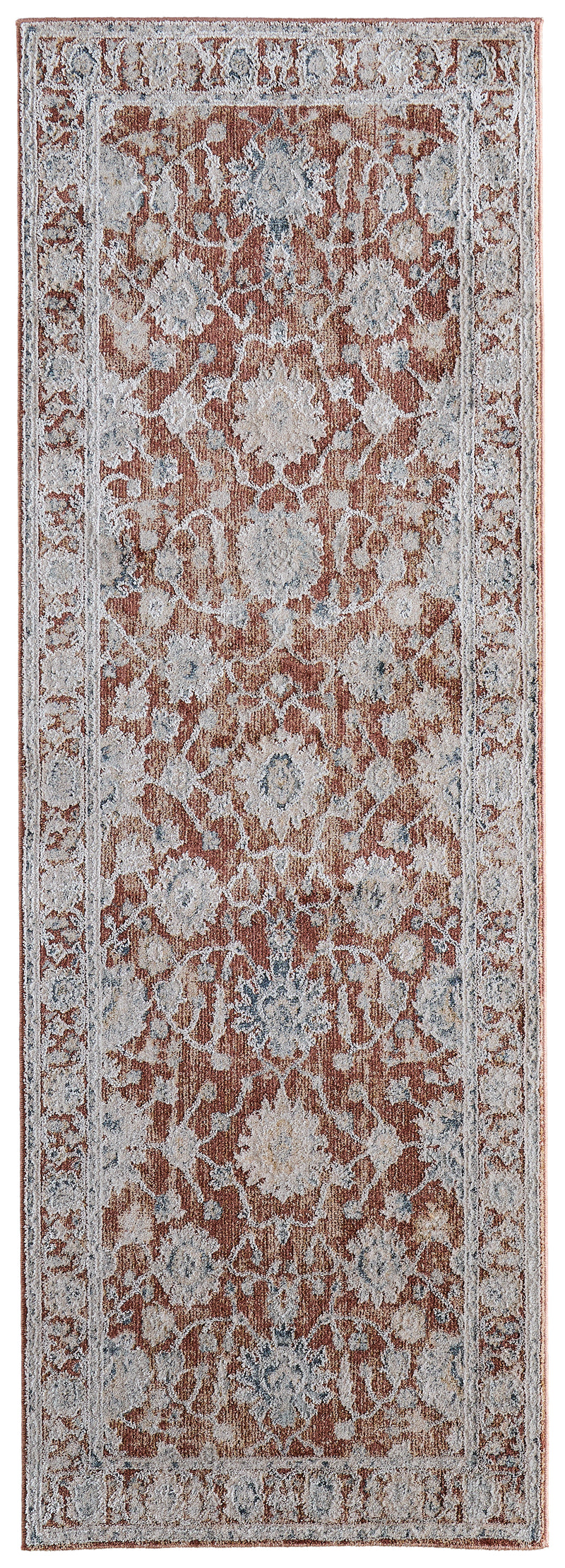 Pasha Transitional Floral & Botanical, Red/Ivory/Blue