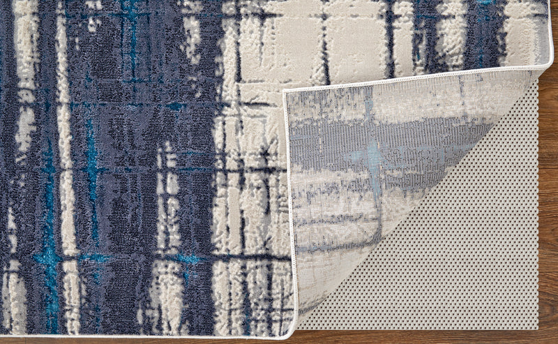 Indio Modern Abstract, Ivory/Blue/Gray