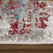 Cadiz Modern Abstract, Gray/Red/Blue