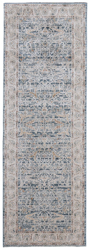 Pasha Transitional Ikat, Blue/Taupe/Ivory