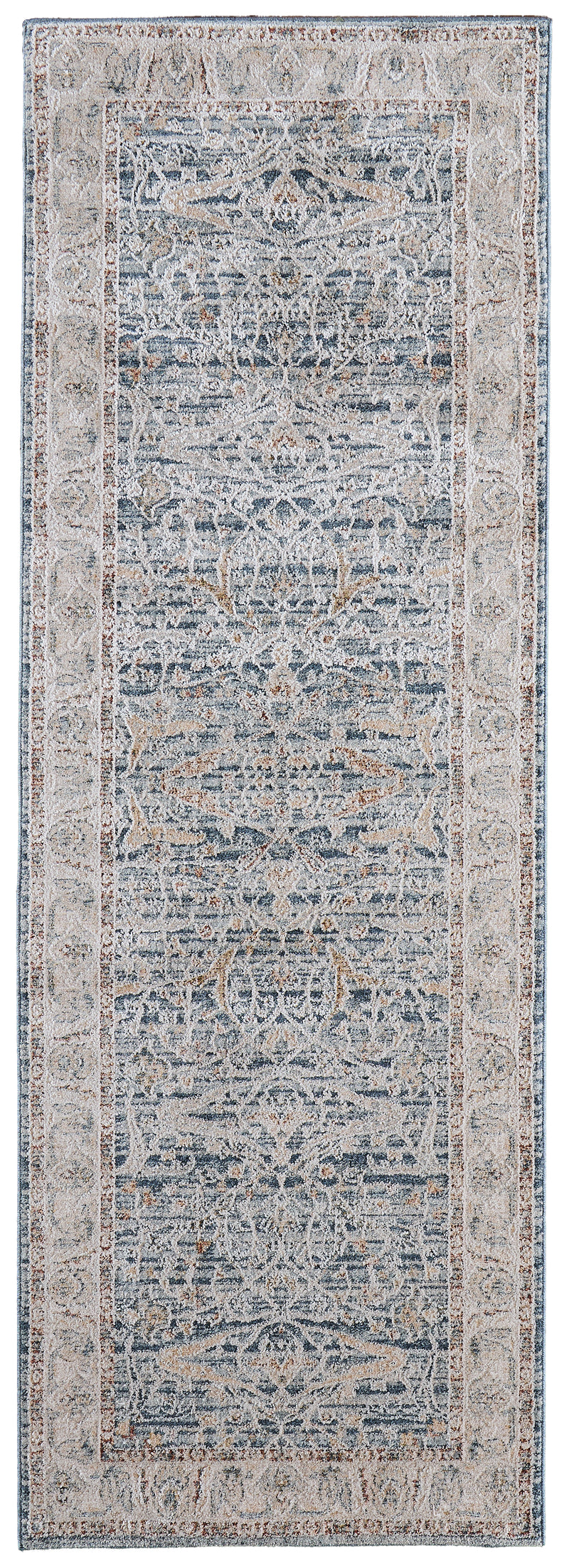 Pasha Transitional Ikat, Blue/Taupe/Ivory