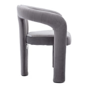 Contemporary Designed Velvet Fabric Upholstered Accent/Dining Chair /Barrel Side Chairs Kitchen Armchair for Living Room set of 2 (Gray Velvet)