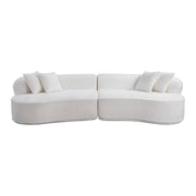 Modern Curved L-Shape Luxury Sectional Oversized Sofa: Minimalist Design, Comfy Sleeper Couch for Living Room, Apartment & Reception Spaces,No Assembly Required