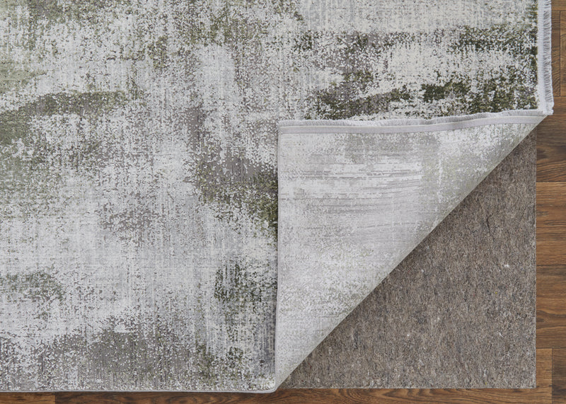 Cadiz Modern Ikat, Gray/Green/Silver