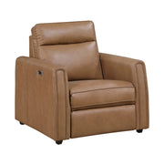 Modern Brown Power Recliner Sofa Set 3pc Sofa Loveseat Chair USB Ports Zero Wall Reclining Design Faux Leather Upholstery Furniture