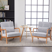 Accent Arm Chair With Pillow Upholstered