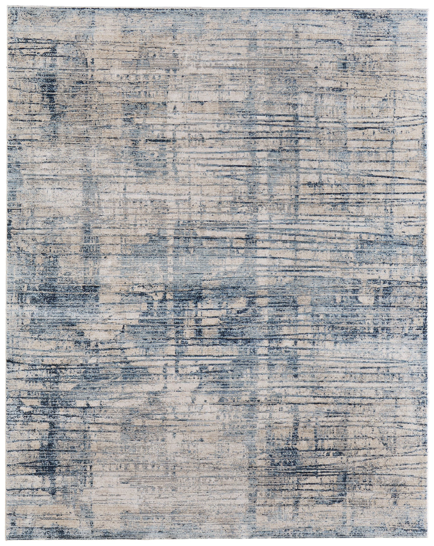 Sonora Modern Abstract, Blue/Ivory/Gray