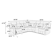 3pc Sectional Sofa Set Power Motion Reclining Gel Leatherette Dark Brown Color Living Room Couch