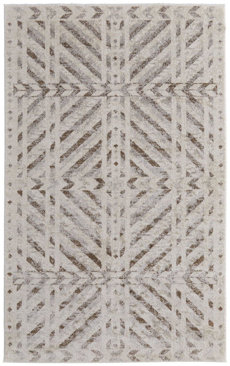Vancouver Modern Geometric, Ivory/Tan/Brown