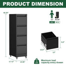 Switch Drawer Metal Locking Vertical File Cabinet With Wheels Heavy Duty Lockable Storage 2 image