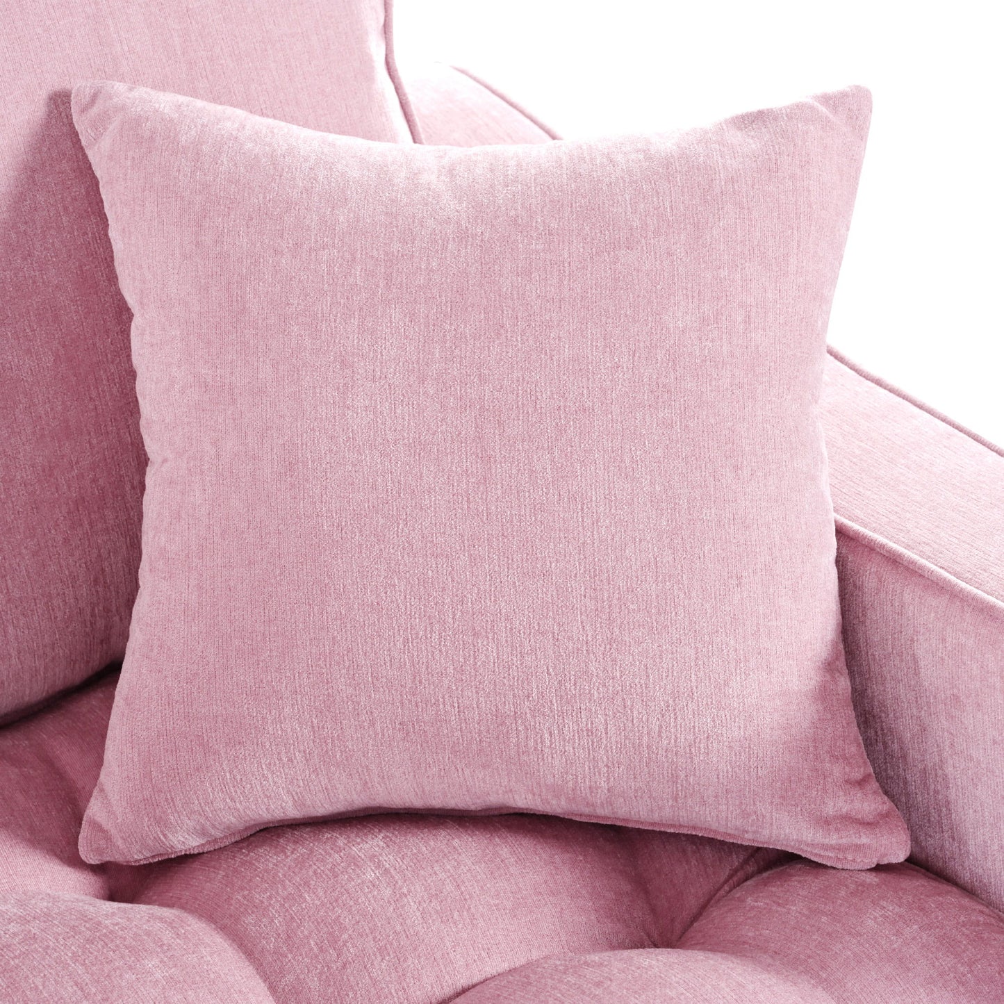 Modern Chaise Lounge Upholstered Sofa Couch With Tufted Seat And Detachable Pillows For Living Room