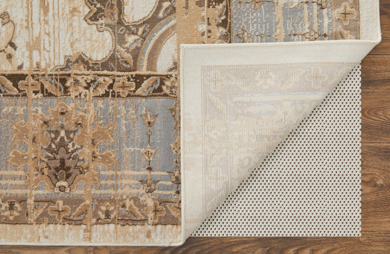 Celene Traditional Bordered, Tan/Brown/Gray