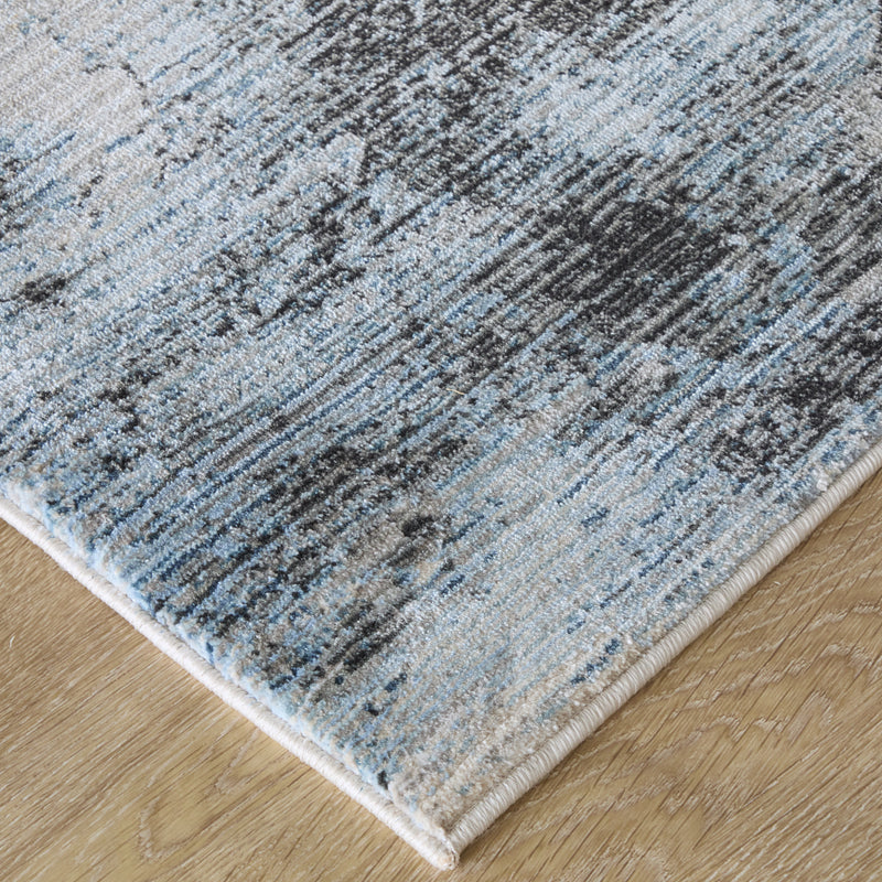 Sonora Modern Abstract, Blue/Ivory/Tan