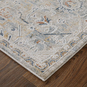 Pasha Transitional Distressed, Ivory/Blue/Tan