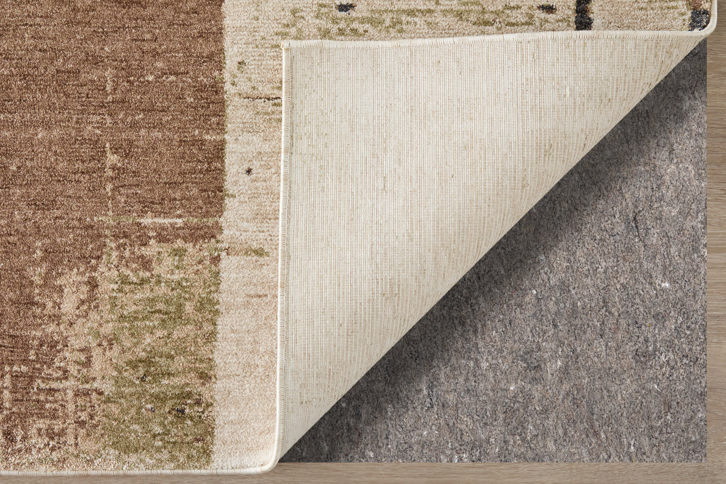 Pearson Modern Abstract, Ivory/Green/Brown
