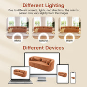 [NEW]86' Chenille Boneless Couch, Upholstered Sofa with Pillows, No Assembly Curved Cloud Couch with High-Density Foam, 3-Seater Luxury Modern Compressed Sofa for Living Room&Apartment