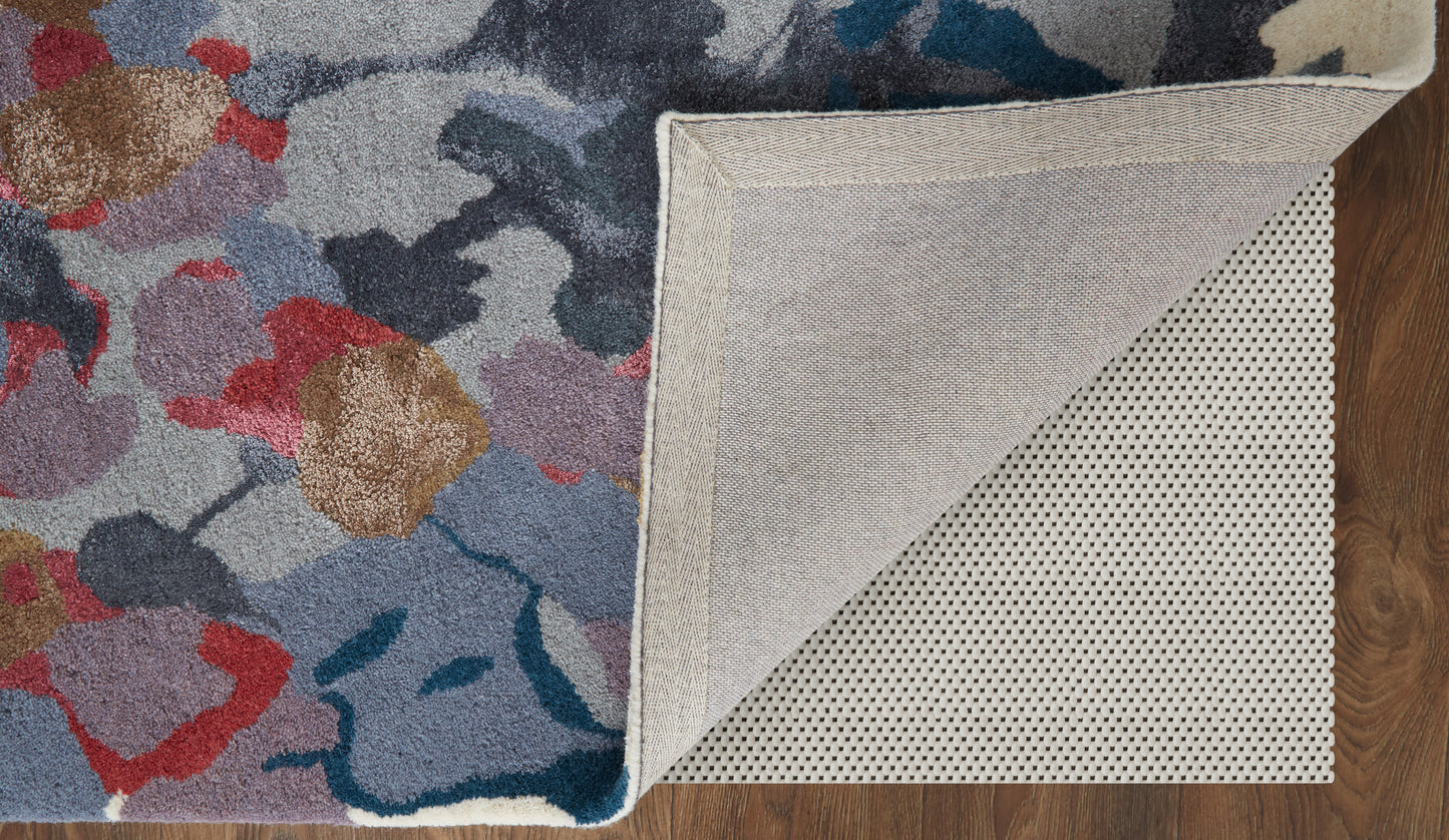 Dafney Transitional Floral & Botanical, Blue/Gray/Pink
