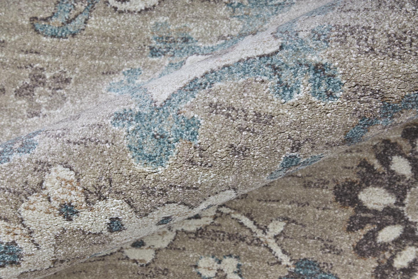 Dartmouth Transitional Floral & Botanical, Gray/Blue/Taupe