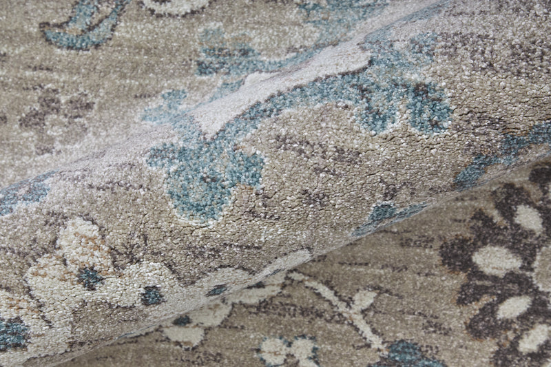 Dartmouth Transitional Floral & Botanical, Gray/Blue/Taupe