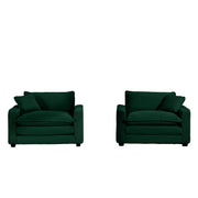 Modern Classic Fabric Single Chair Deep Seat Sofa With Pillow