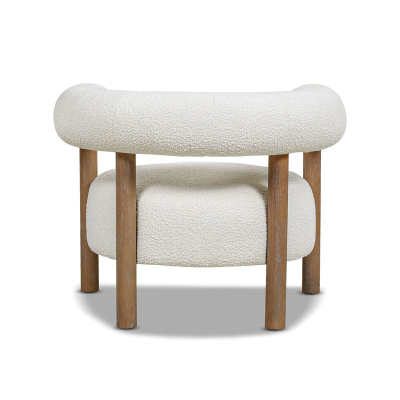 Fuji - Barrel Accent Arm Chair - Ivory White