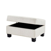 Contemporary U - Shaped Sectional Sofa With Movable Storage Ottoman