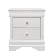 Shaker - 5 Pieces Bedroom Set With Crystal Inspired Tufted Headboard And LED Lighting