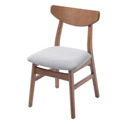 3-Piece Modern Table Set - Triangular Side Table & 2 Curved Wood Chairs, Minimalist Space-saving Light Brown Finishes for Living Room, Kitchen, Small Space, Easy to Assemble