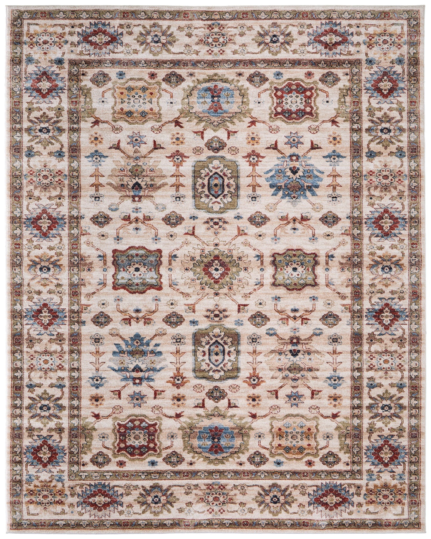 Pearson Traditional Oriental, Ivory/Green/Red