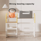 Switch Kids Bookshelf And Toy Storage, 4 Tier Toy Organizers With 8 Removable Storage Bins, Kids Toy Storage Organizer For Study Room - Gray / White / Yellow 2 image