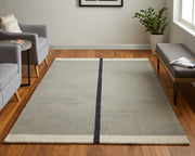 Maguire Transitional Abstract, Taupe/Black