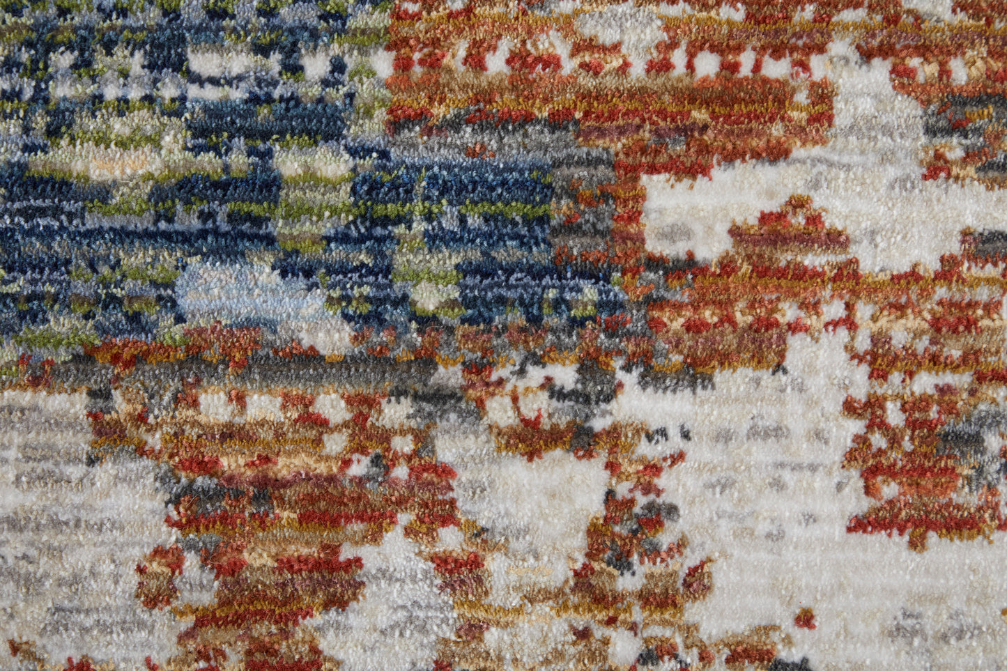 Sonora Modern Abstract, Ivory/Blue/Red