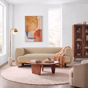 Flow 79 in. Modern Upholstered Velvet Sofa Elegant Curved Couch with Comfortable Seating for Living Room,Nomad