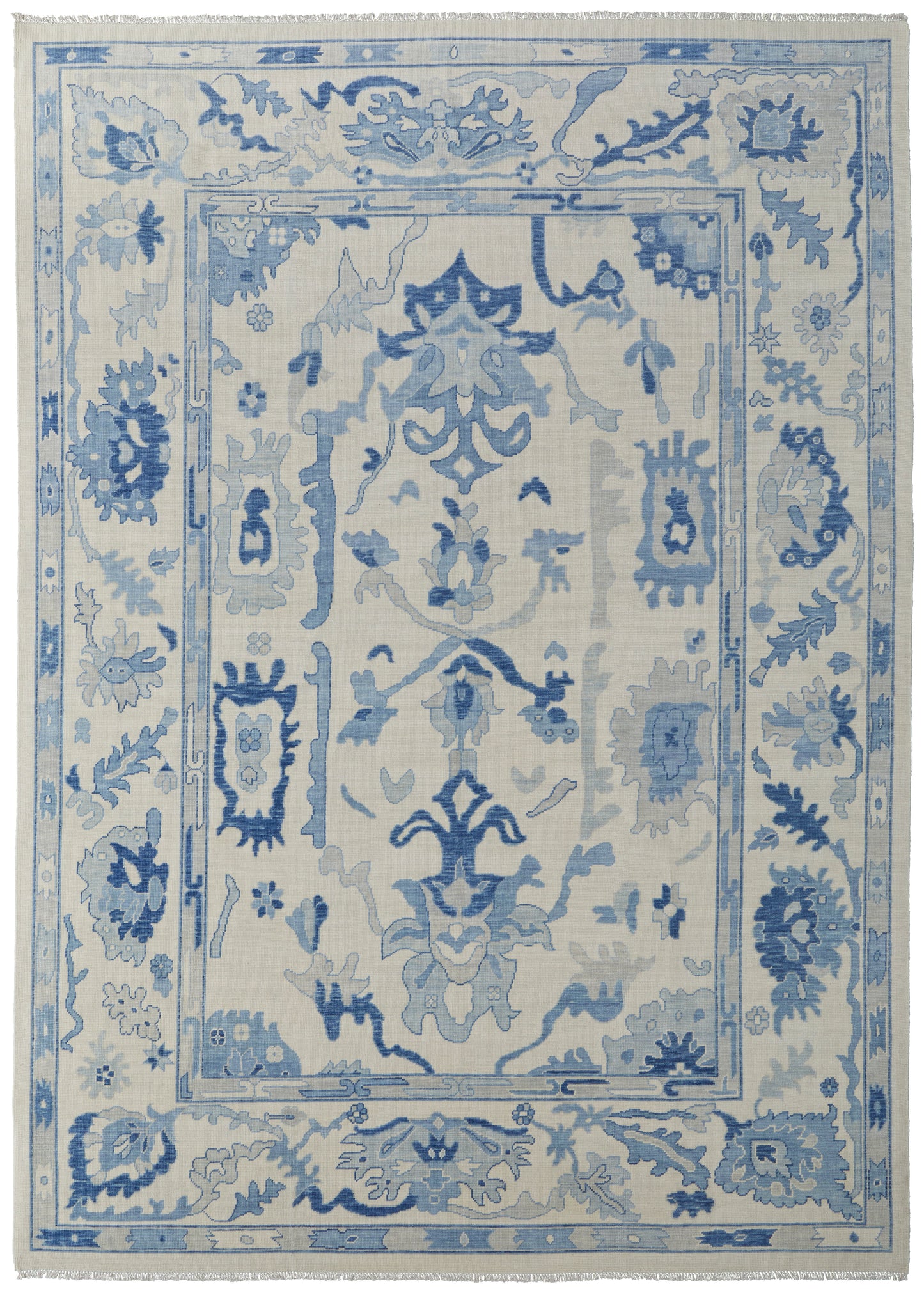 Karina Transitional Floral & Botanical, Ivory/Blue