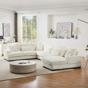 Oversized Sectional Sofa U - Shaped Sofa Couch Modern Sofa Upholstered In Soft With A Chaise Lounge For Living Room