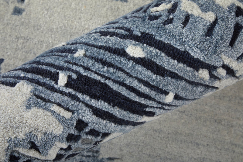 Zarah Modern Abstract, Blue/Ivory