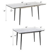 Modern Extendable Dining Table And Chair Set