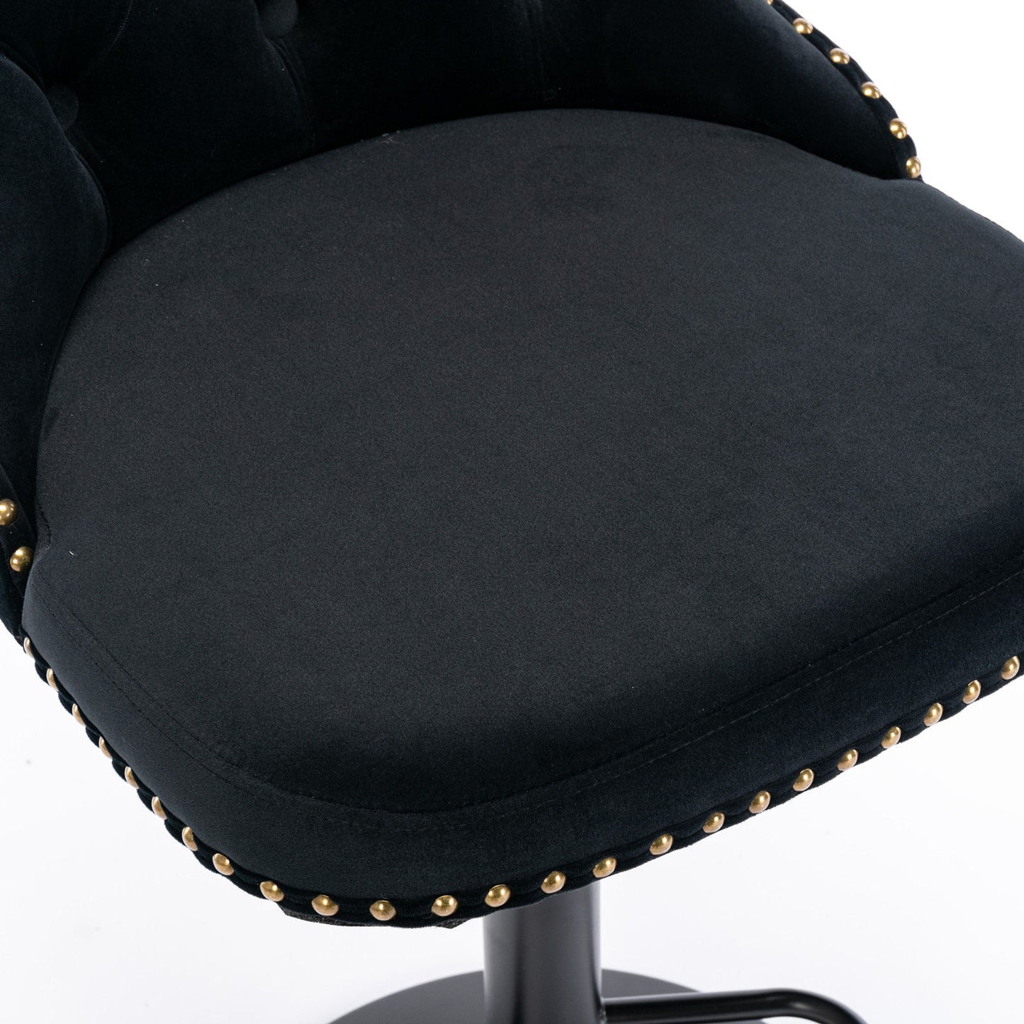 Swivel Barstools Adjusatble Seat Height, Modern Upholstered Bar Stools With Backs Comfortable Tufted For Home Pub And Kitchen Island (Set of 2)