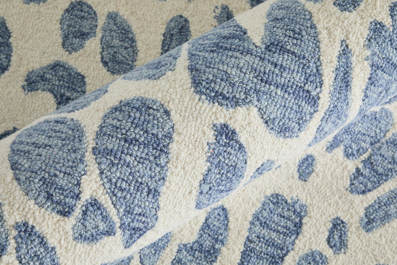 Wallace Modern Abstract, Blue/Ivory
