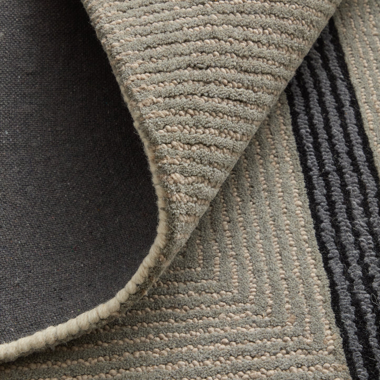 Maguire Transitional Abstract, Taupe/Black