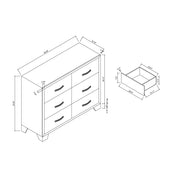 Carlos - 5 Pieces Queen Bedroom Set, Modern Design - Black