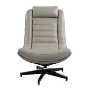 Piran Twilight Top Grain Leather Accent Chair with Swivel